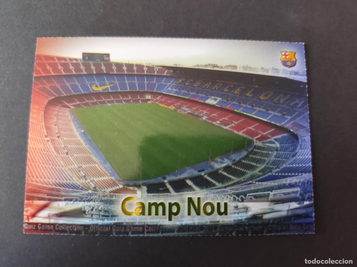 Cartes &agrave; collectionner de Football: 2 ESTADIO CAMP NOU BARCELONA BAR&Ccedil;A BRILLO NOMBRE DORADO MUNDICROMO FICHAS LIGA 2009 2010 09 10 PEDID