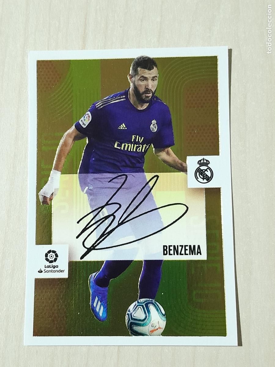Cromos de F&uacute;tbol: 1 CROMO BENZEMA - ESTE 2020 21 - 20 21 - CROMO SIN PEGAR - SERIE 10 ORO