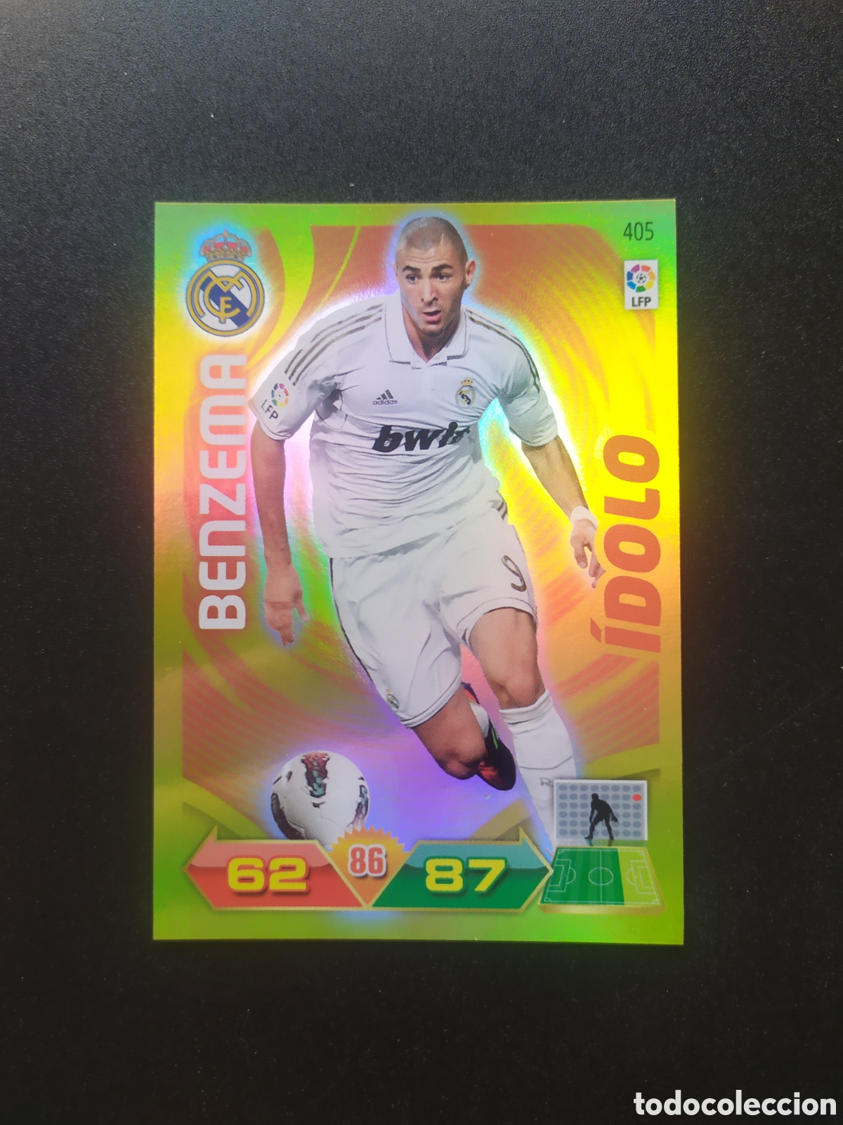 Cromos de F&uacute;tbol: Adrenalyn 2011 2012 11 12 panini Benzema idolo n&deg; 405 Real Madrid