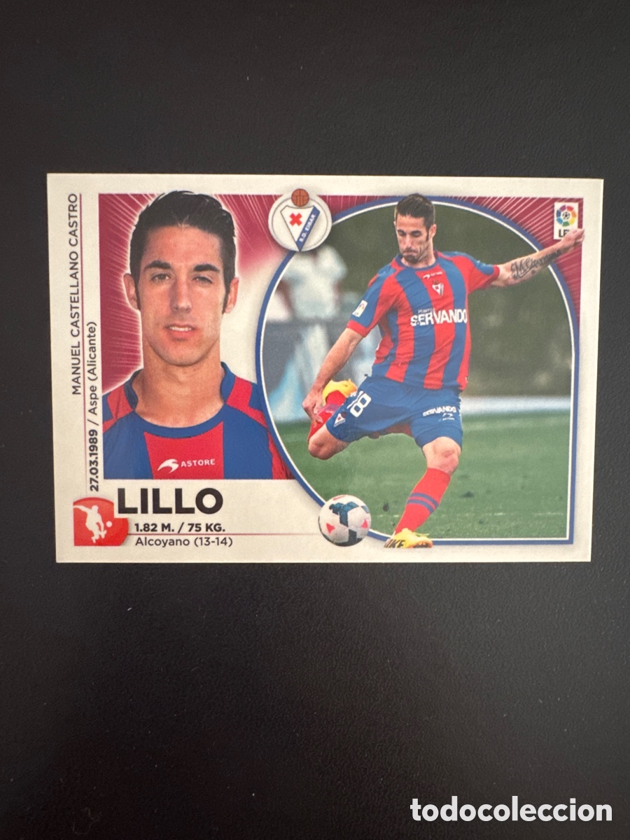 Cromos de f&uacute;tbol: LILLO EIBAR N&Uacute;MERO 4 LIGA ESTE 2014 2015 - Foto 1