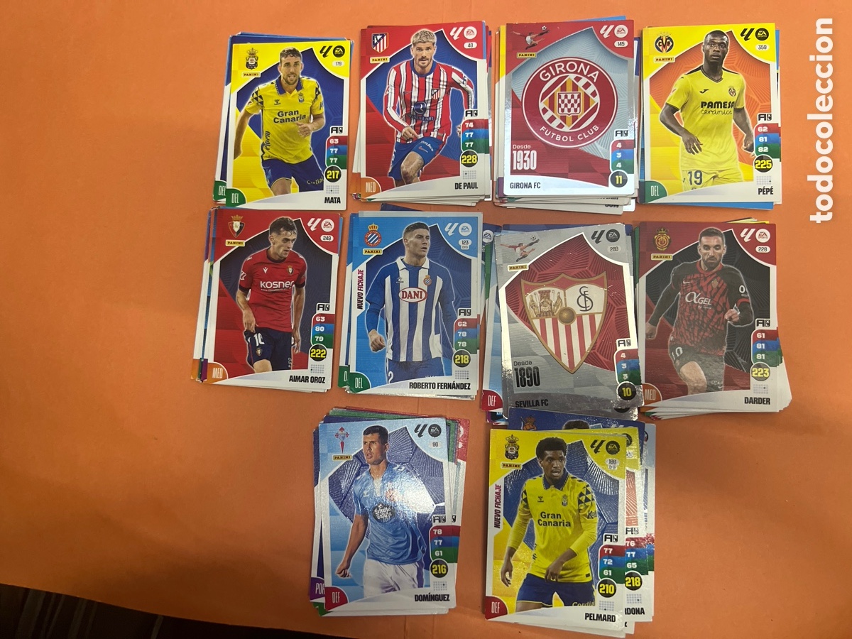 Fu&szlig;ball-Sticker: T1/D4/C5. LOTE DE 100 CROMOS ADRENALYN 2024 25