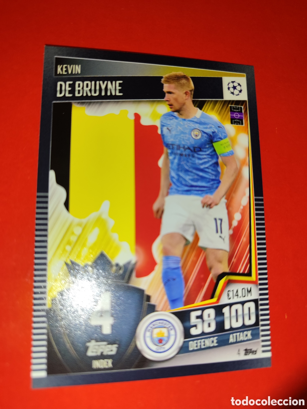Cromos de F&uacute;tbol: K.de Bruyne Topps Match Attax