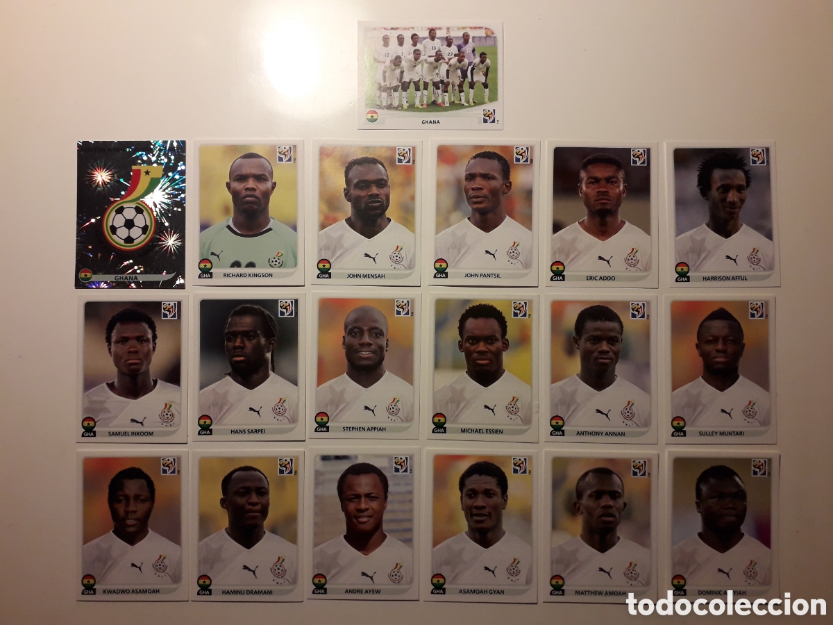 Fu&szlig;ball-Sticker: 19 CROMOS GHANA MUNDIAL SUD&Aacute;FRICA 2010 PANINI EQUIPO B&Aacute;SICO COMPLETO PEDIDO M&Iacute;NIMO 3&euro;