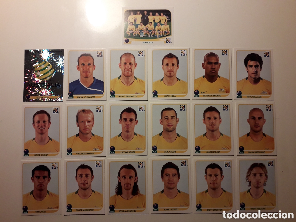 Fu&szlig;ball-Sticker: 19 CROMOS AUSTRALIA MUNDIAL SUD&Aacute;FRICA 2010 PANINI EQUIPO B&Aacute;SICO COMPLETO PEDIDO M&Iacute;NIMO 3&euro;