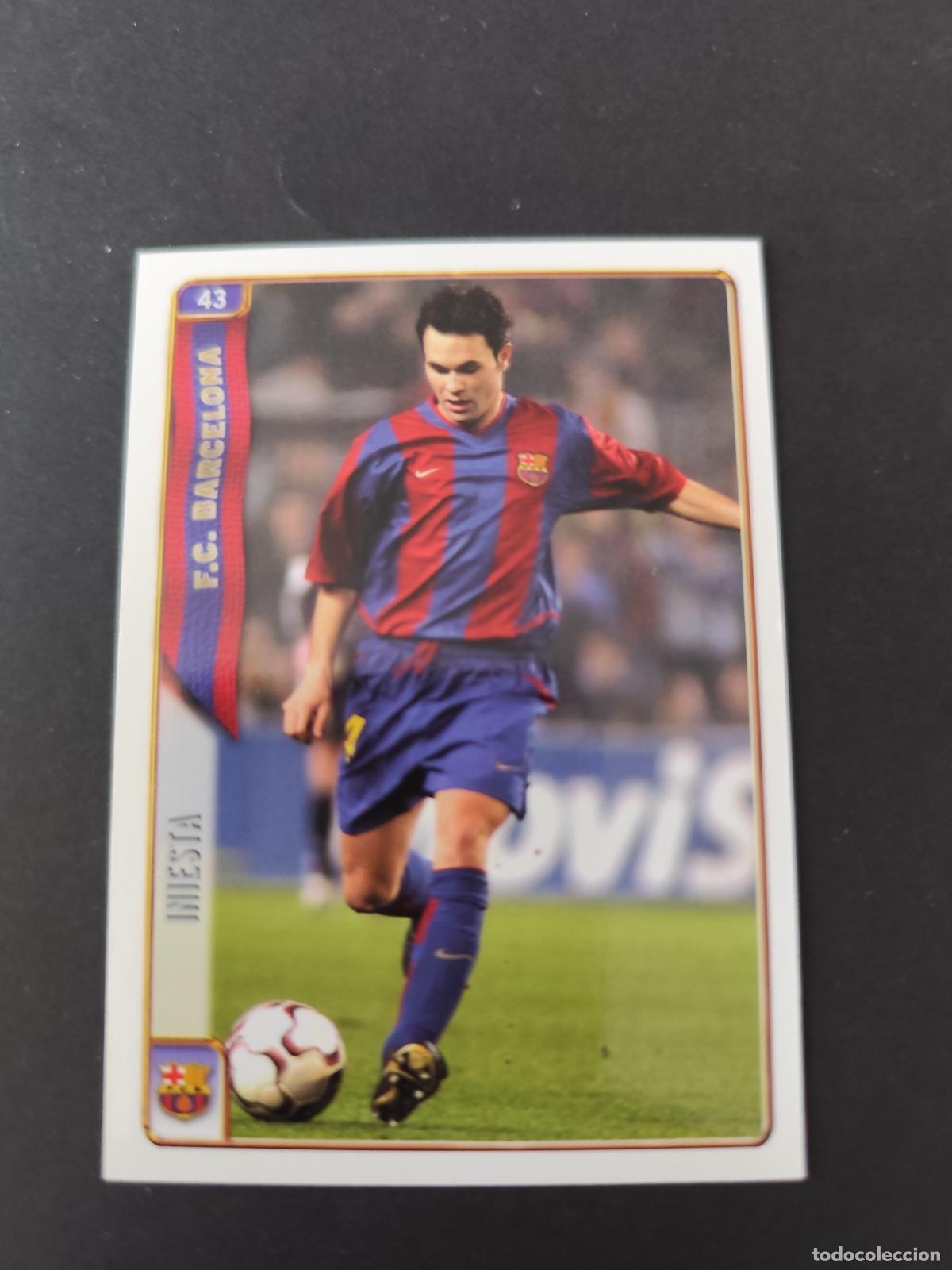 Cromos de Futebol: 43 INIESTA BARCELONA BAR&Ccedil;A MUNDICROMO FICHAS LIGA 2004 2005 04 05 PEDIDO M&Iacute;NIMO 2&euro;