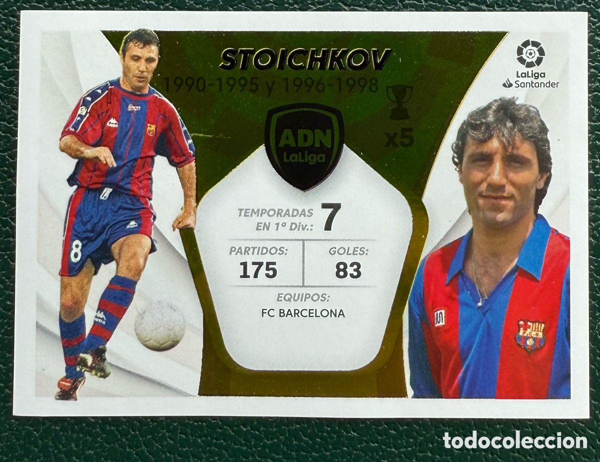 Cromos de f&uacute;tbol: 28 STOICHKOV FC BARCELONA ADN LA LIGA CROMOS LIGA ESTE 2021 2022 PANINI 21 22