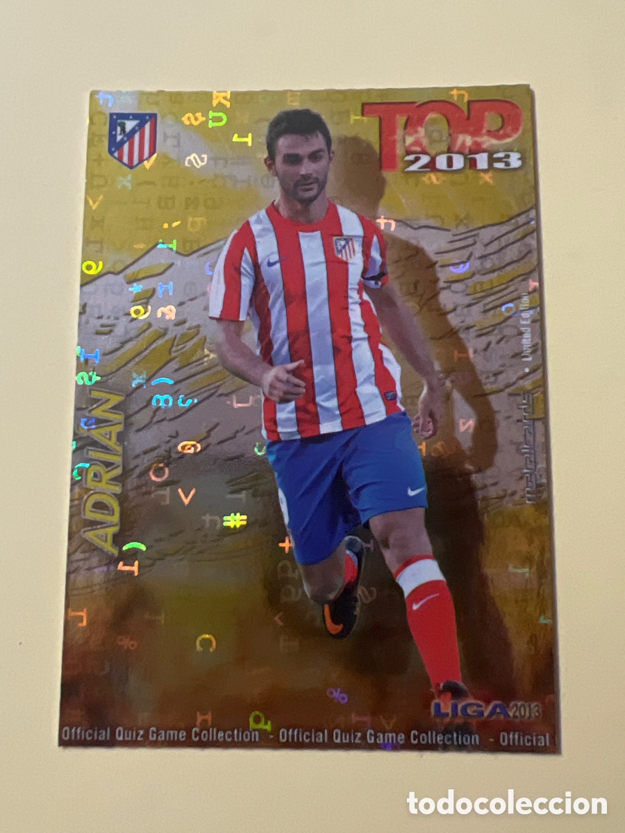 Fu&szlig;ball-Sticker: E926. Mundicromo las fichas de la Liga 2013 Adri&aacute;n top brillo letras n&deg; 597 Atl&eacute;tico Madrid