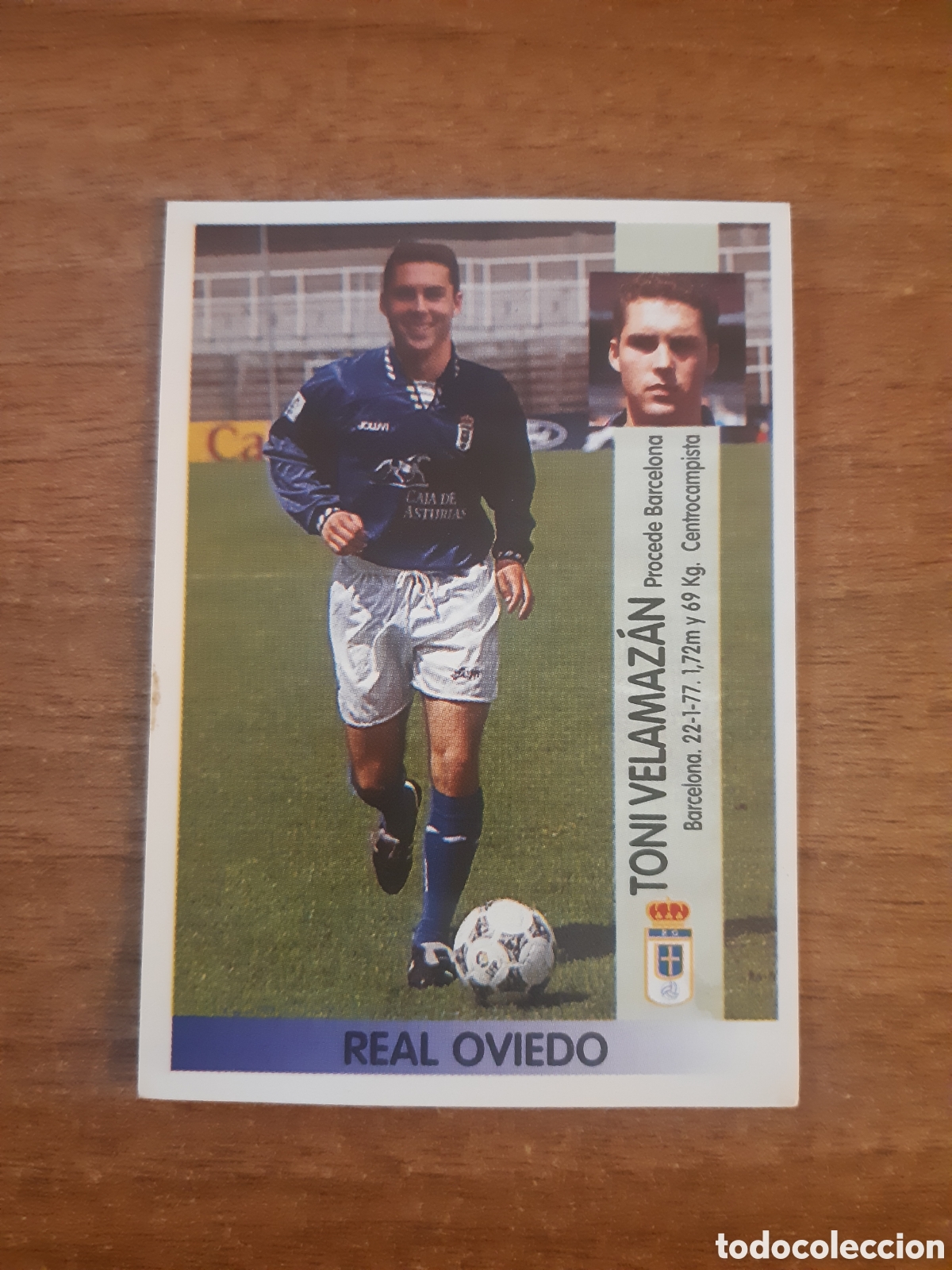 Cromos de F&uacute;tbol: N&deg;227-A COLOCA TONI VELAMAZAN REAL OVIEDO LIGA 96-97 PANINI. NUNCA PEGADOS, SIN PEGAR