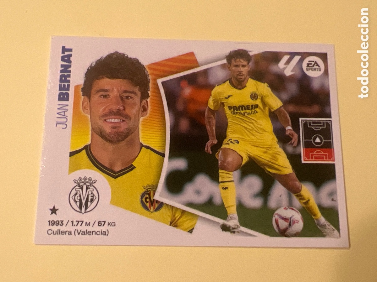 Figurine di Calcio: C23. liga 2024-25 juan bernat 60 &uacute;ltimos fichajes villarreal laliga este panini