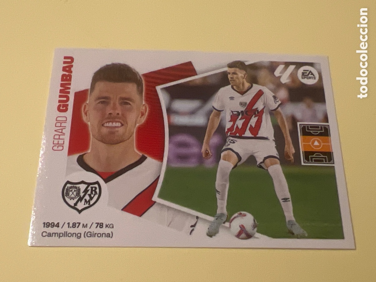 Fu&szlig;ball-Sticker: C34. GERARD GUMBAU - RAYO VALLECANO ULTIMOS FICHAJES N&ordm; 24 LIGA ESTE 2024 2025 - 24 25