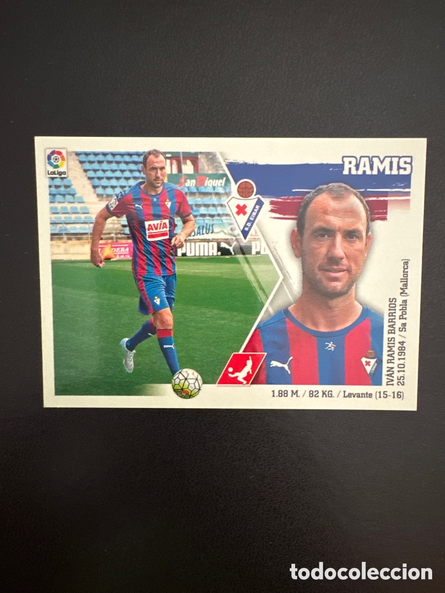 Cromos de f&uacute;tbol: RAMIS EIBAR N&Uacute;MERO 7 LIGA ESTE 2015 2016 - Foto 1