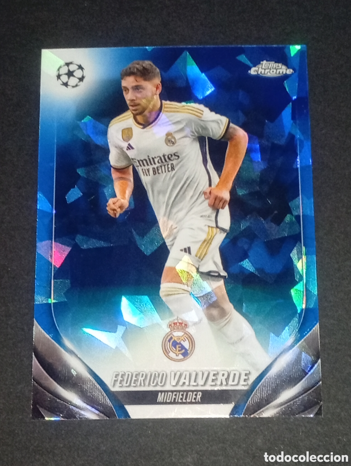 Cromos de F&uacute;tbol: 99 paralela sapphire FEDE VALVERDE REAL MADRID URUGUAY TOPPS CHROME 2023 2024 24 CROMOS CARDS MERLIN