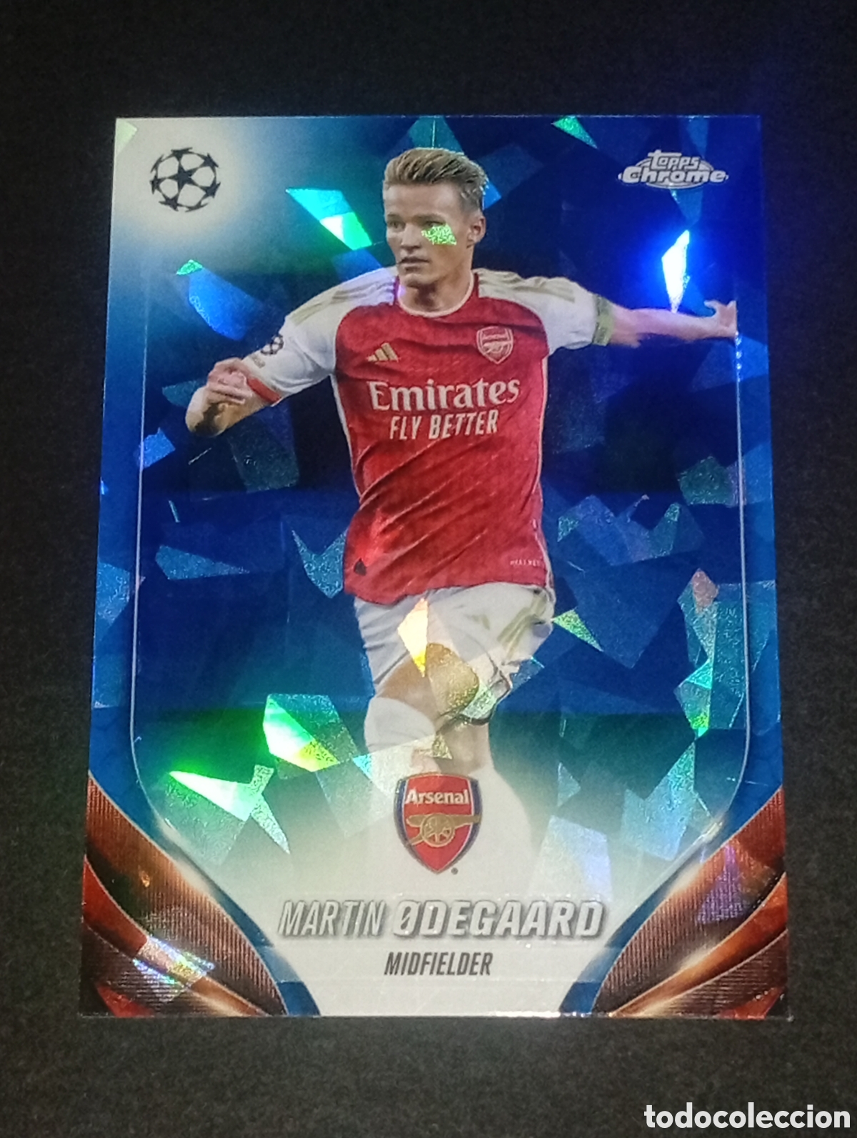 Cromos de F&uacute;tbol: 111 paralela sapphire ODEGAARD ARSENAL REAL MADRID TOPPS CHROME 2023 2024 24 CROMOS CARDS MERLIN