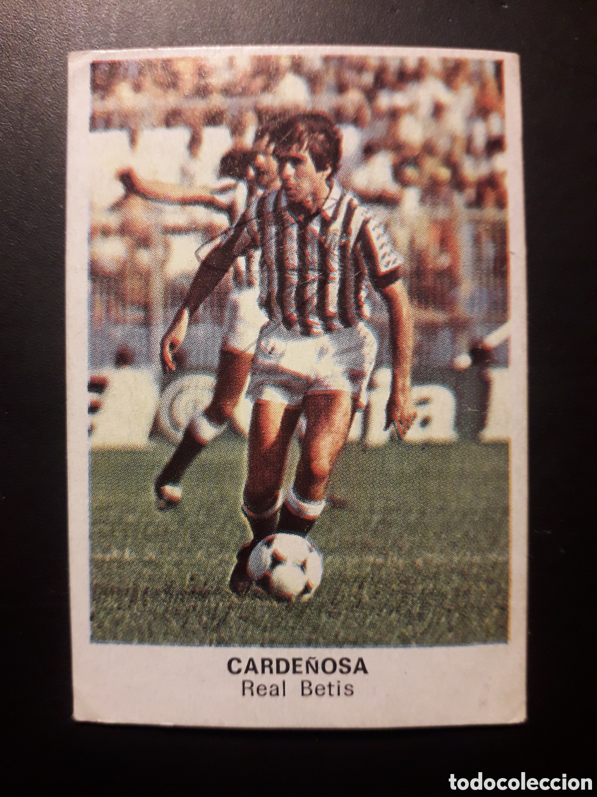 Cromos de F&uacute;tbol: CARDE&Ntilde;OSA BETIS ED CANO 1983 1984 83 84 DESPEGADO, RALLA DE BOLI, TRASERA OCRE PEDIDO M&Iacute;NIMO 3&euro;