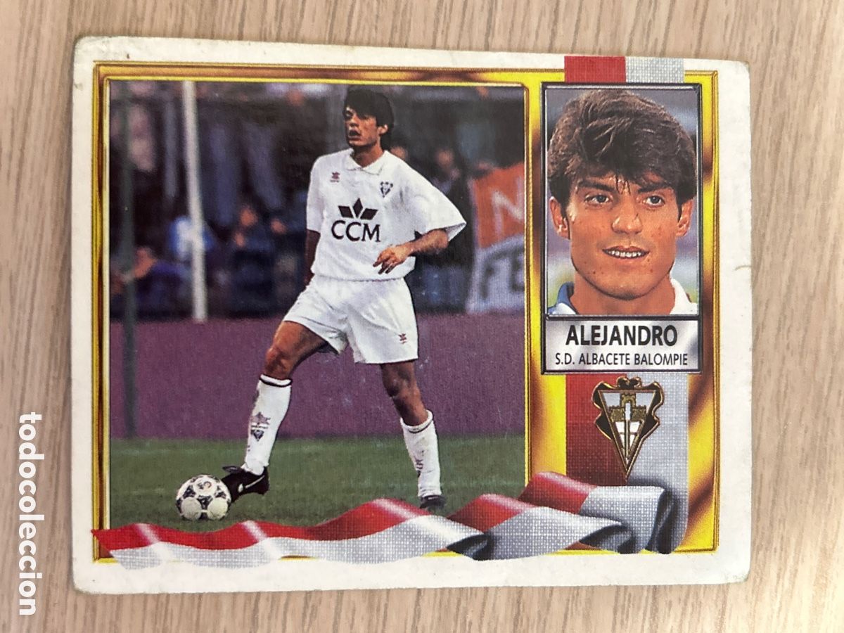 Cromos de F&uacute;tbol: ALEJANDRO ALBACETE COLOCA LIGA ESTE 1995 1996 95 96 NUNCA PEGADO SIN PEGAR