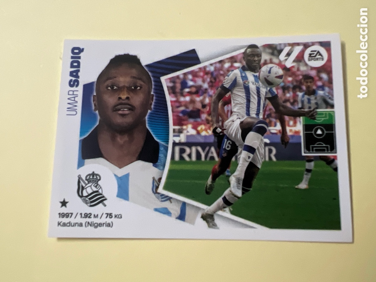 Cromos de F&uacute;tbol: C2124. 20A Umar Sadiq, Real Sociedad, Panini Ediciones Liga Este 2024 2025 24 25