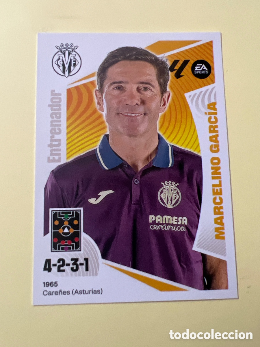Figurine di Calcio: C2183. ENTRENADOR MARCELINO GARCIA - VILLARREAL CF N&ordm; 2 LIGA ESTE 2024 2025 - 24 25