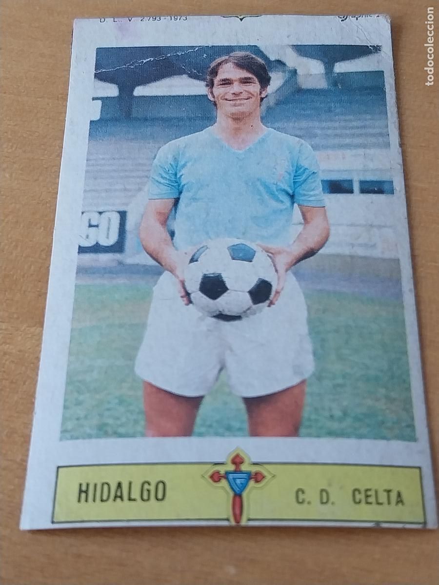 Cromos de f&uacute;tbol: HIDALGO CELTA ED ESTE 73 74 1973 CROMO RECUPERADO VENTANILLA ORIGINAL - Foto 1