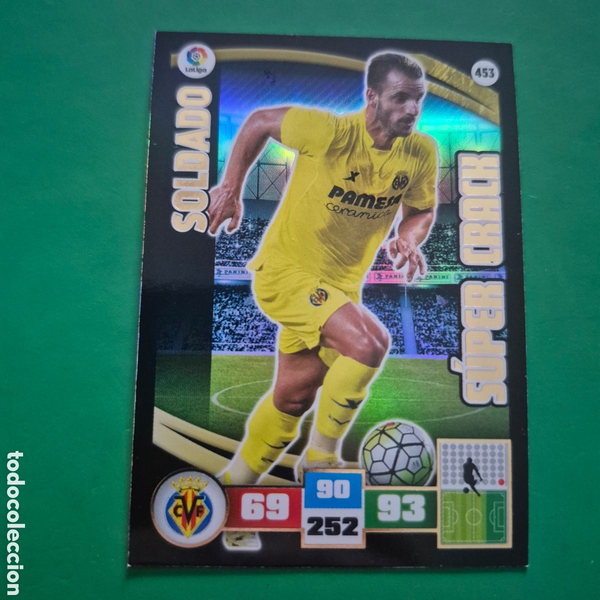 Cromos de F&uacute;tbol: ADRENALYN XL SOLDADO 453 S&Uacute;PER CRACK VILLARREAL CROMO LIGA 15 16 TEMP 2015 2016 PANINI