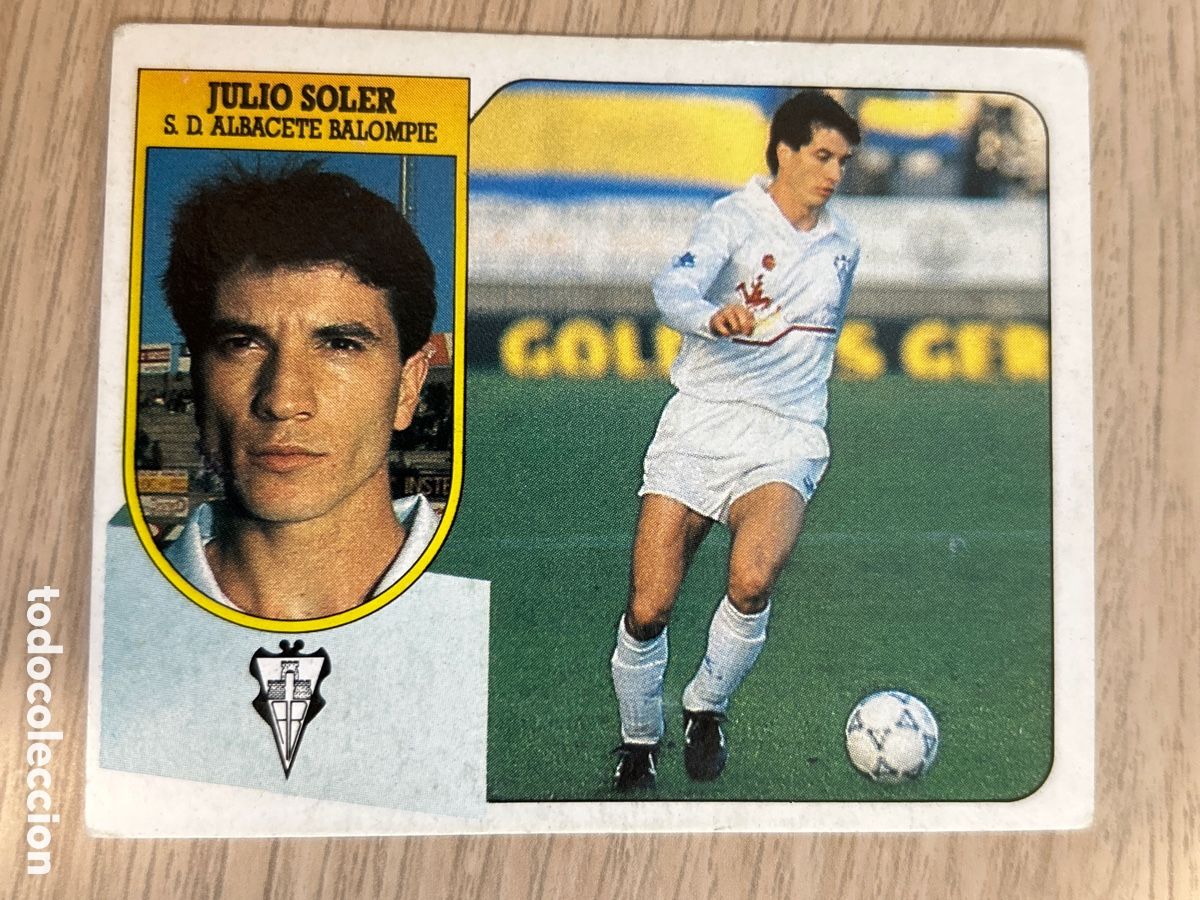 Cromos de F&uacute;tbol: JULIO SOLER ALBACETE LIGA ESTE 1991 1992 91 92 NUNCA PEGADO SIN PEGAR