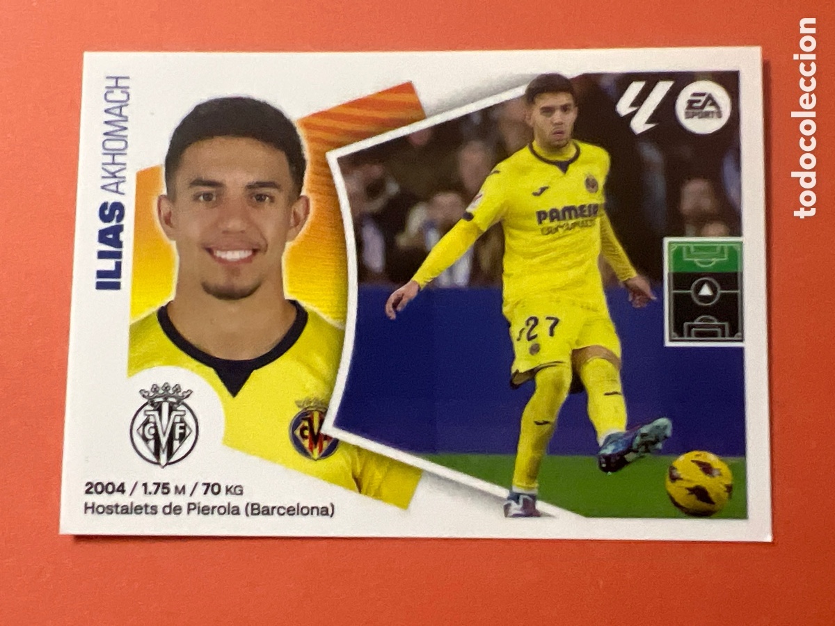 Figurine di Calcio: C2666. 18A ILIAS VILLARREAL LIGA ESTE 24 25 2024 2025 SIN PEGAR NUNCA PEGADO