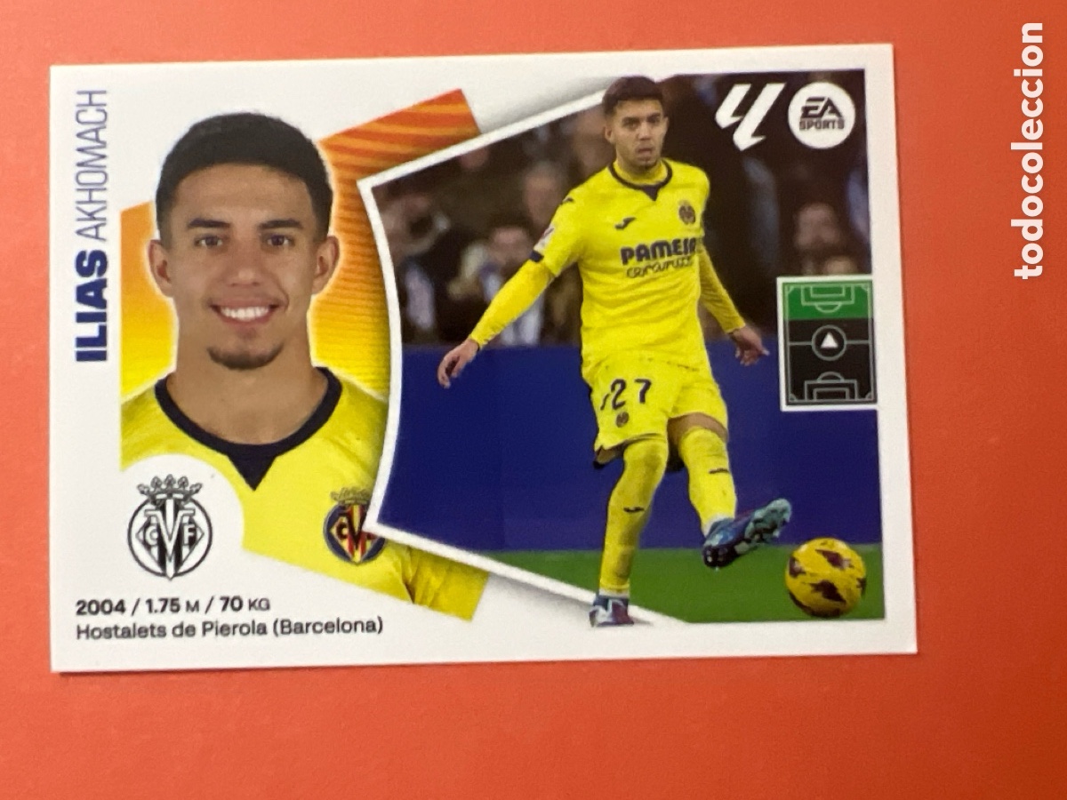 Cartes &agrave; collectionner de Football: C2695. 18A ILIAS VILLARREAL LIGA ESTE 24 25 2024 2025 SIN PEGAR NUNCA PEGADO