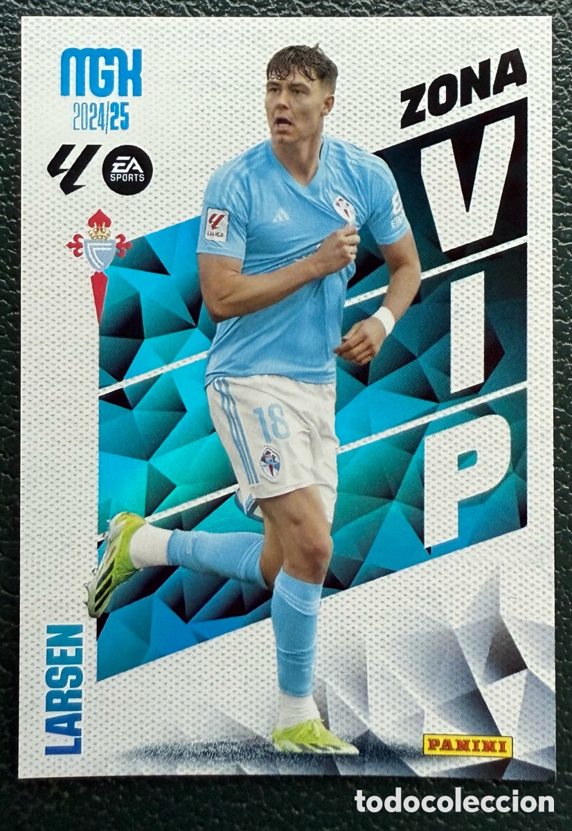 Cromos de F&uacute;tbol: 398 LARSEN CELTA DE VIGO ZONA VIP FICHAS ALBUM MEGACRACKS 2024 2025 MGK 24 25