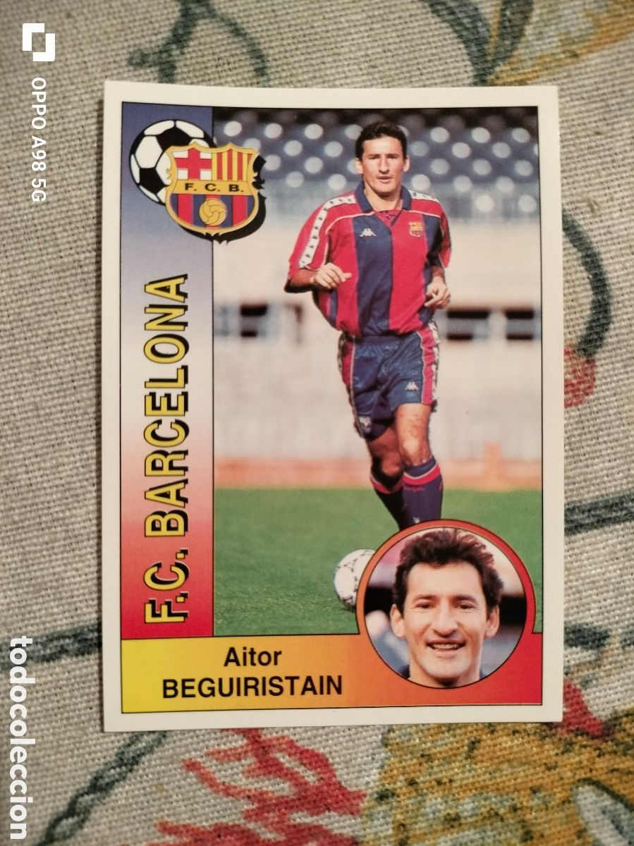 Figurine di Calcio: Cromo 66 Aitor Beguiristain Barcelona Panini liga temporada 94 95 1994 1995