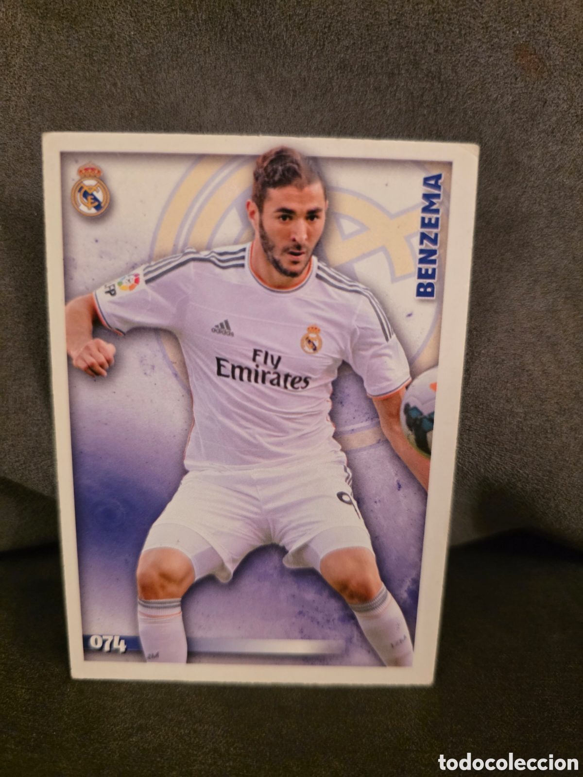 Cromos de F&uacute;tbol: Cromo Benzema Real Madrid Mundicromo 2015.