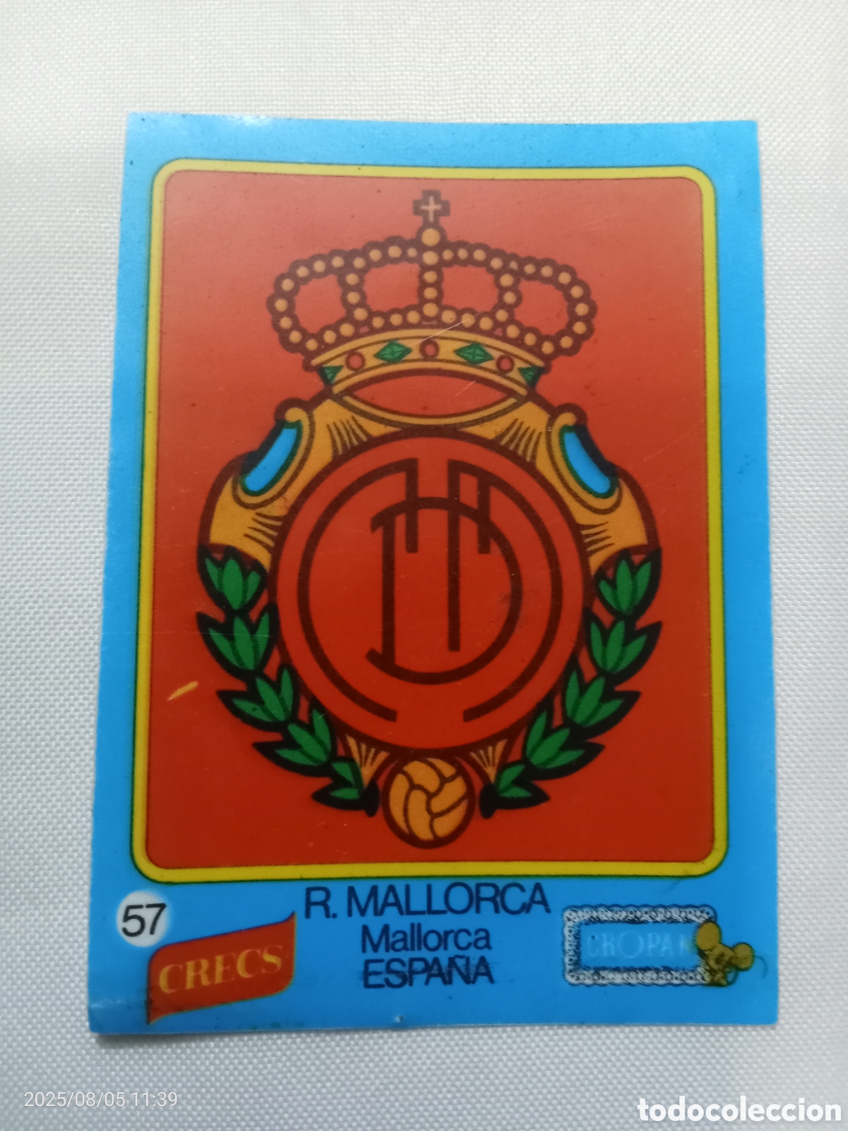 Cromos de F&uacute;tbol: CROMO DE F&Uacute;TBOL CROPAN CRECS N57 ESCUDO DE F&Uacute;TBOL EQUIPO DE EUROPA