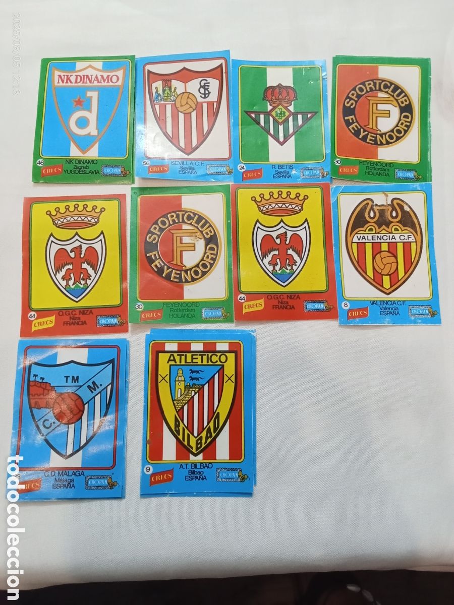 Cromos de F&uacute;tbol: LOTE CROMO DE F&Uacute;TBOL CROPAN ESCUDO DE F&Uacute;TBOL GRANDES EQUIPOS