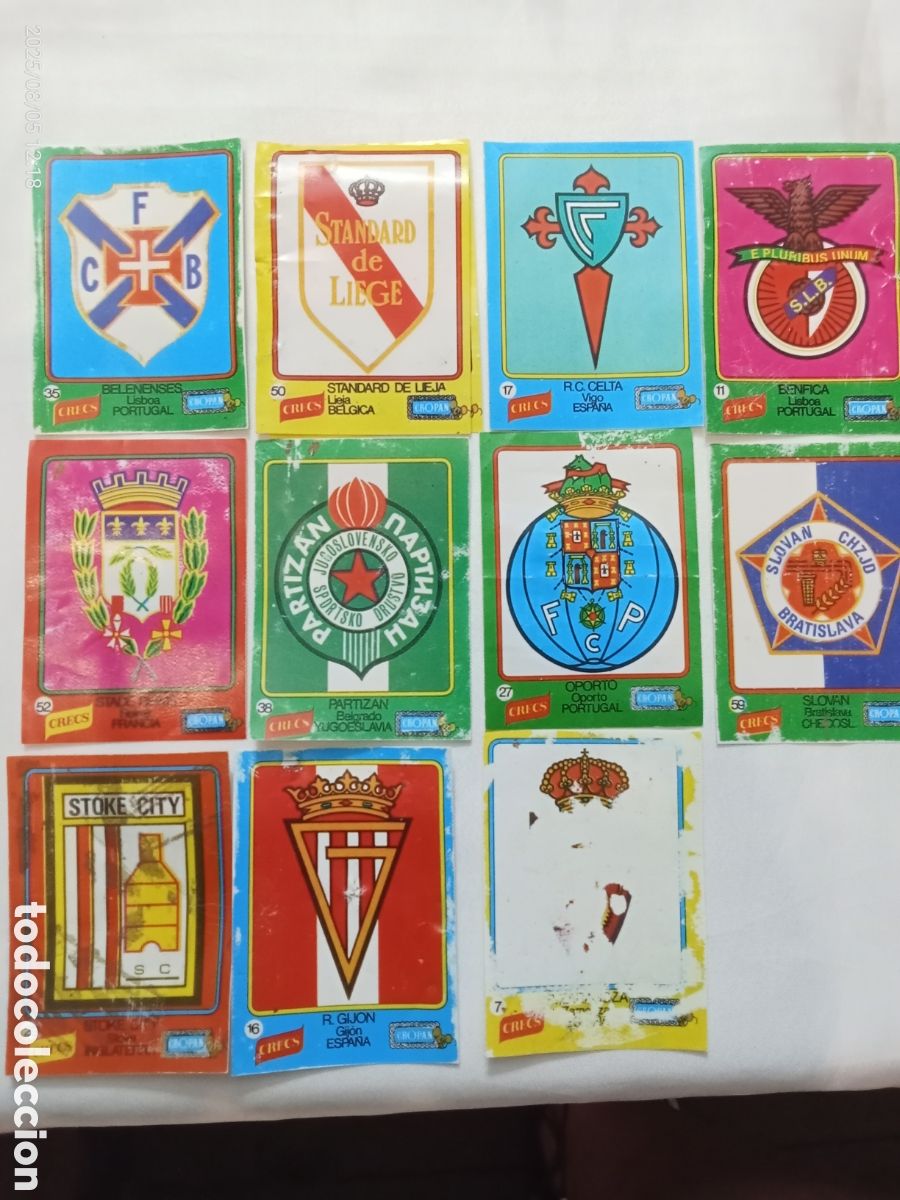 Cromos de F&uacute;tbol: LOTE CROMO DE F&Uacute;TBOL CROPAN ESCUDO GRANDES EQUIPOS CREES