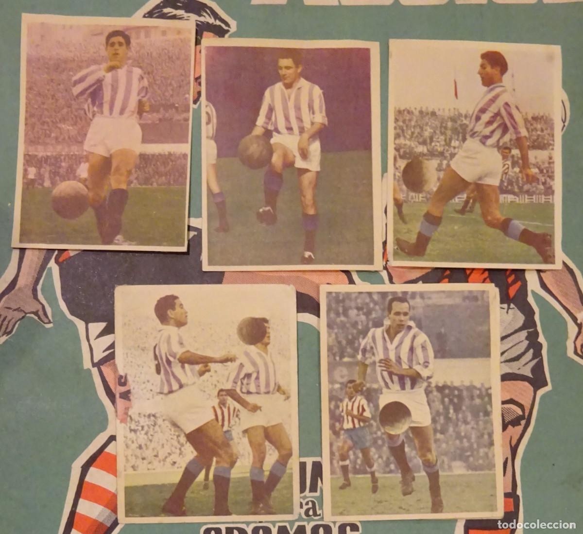 Cromos de F&uacute;tbol: VALLADOLID,119, 121,122, 125,126, ED.TRIUNFO 1959 1960 59/60,ASES ACCION, PRECIO UNIDAD, DESCRIPCI&Oacute;N
