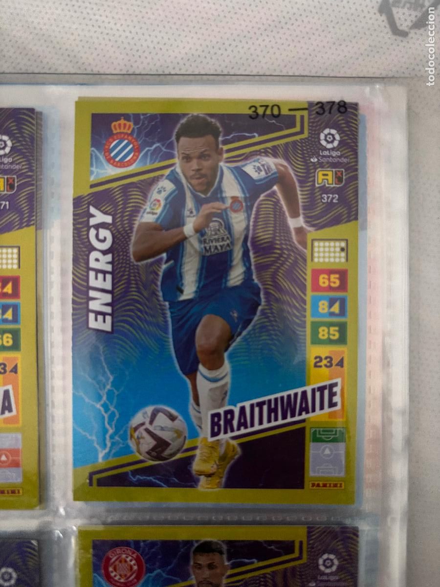 Football Stickers: 372 ENERGY BRAITHWAITE ADRENALYN 22 23 2023 2024 SIN PEGAR - ADRENALYN