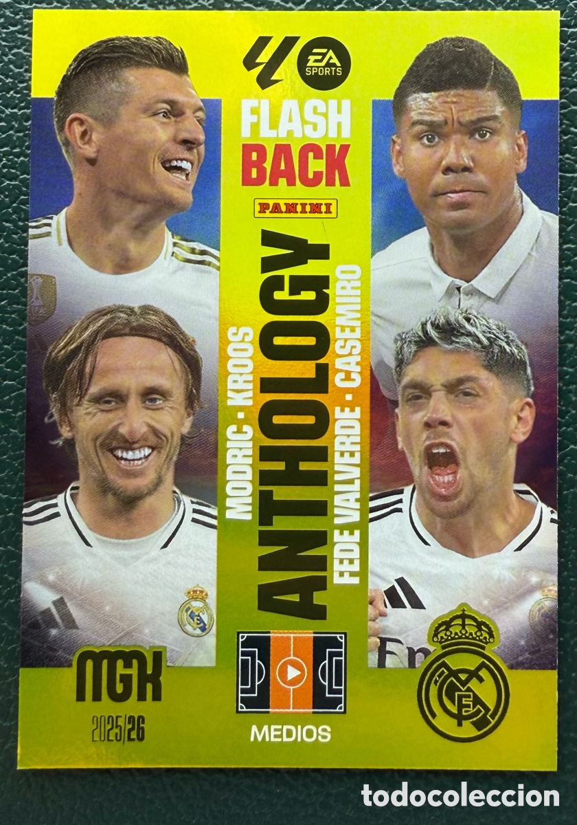 Cromos de F&uacute;tbol: 436 MODRIC/KROOS/CASEMIRO/VALVERDE ANTHOLOGY REAL MADRID FICHAS ALBUM MEGACRACKS 2025 2026 25 26