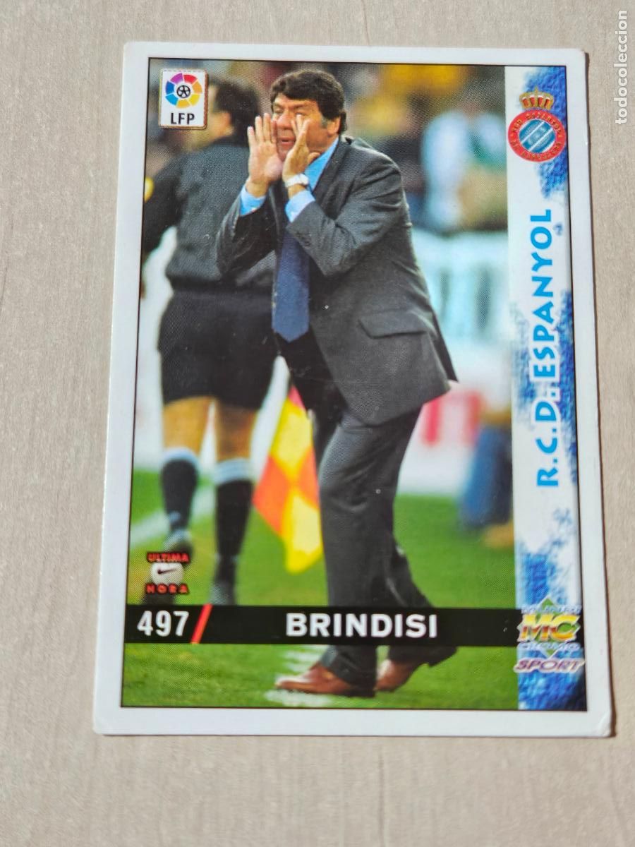 Fu&szlig;ball-Sticker: N&ordm; 497 BRINDISI - MUNDICROMO - FICHAS DE LA LIGA 98 99 - ULTIMA HORA III