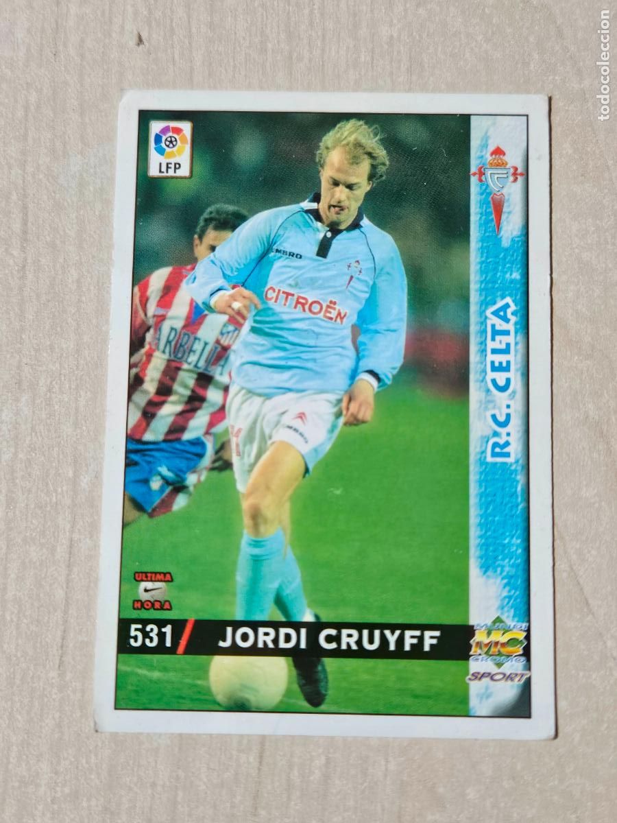 Cartes &agrave; collectionner de Football: N&ordm; 531 JORDI CRYFF - MUNDICROMO - FICHAS DE LA LIGA 98 99 - ULTIMA HORA III -