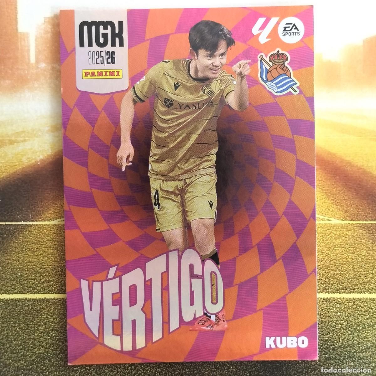 Fu&szlig;ball-Sticker: #384 KUBO - REAL SOCIEDAD | VERTIGO 2025 2026 MEGACRACKS LALIGA PANINI 25 26 MGK