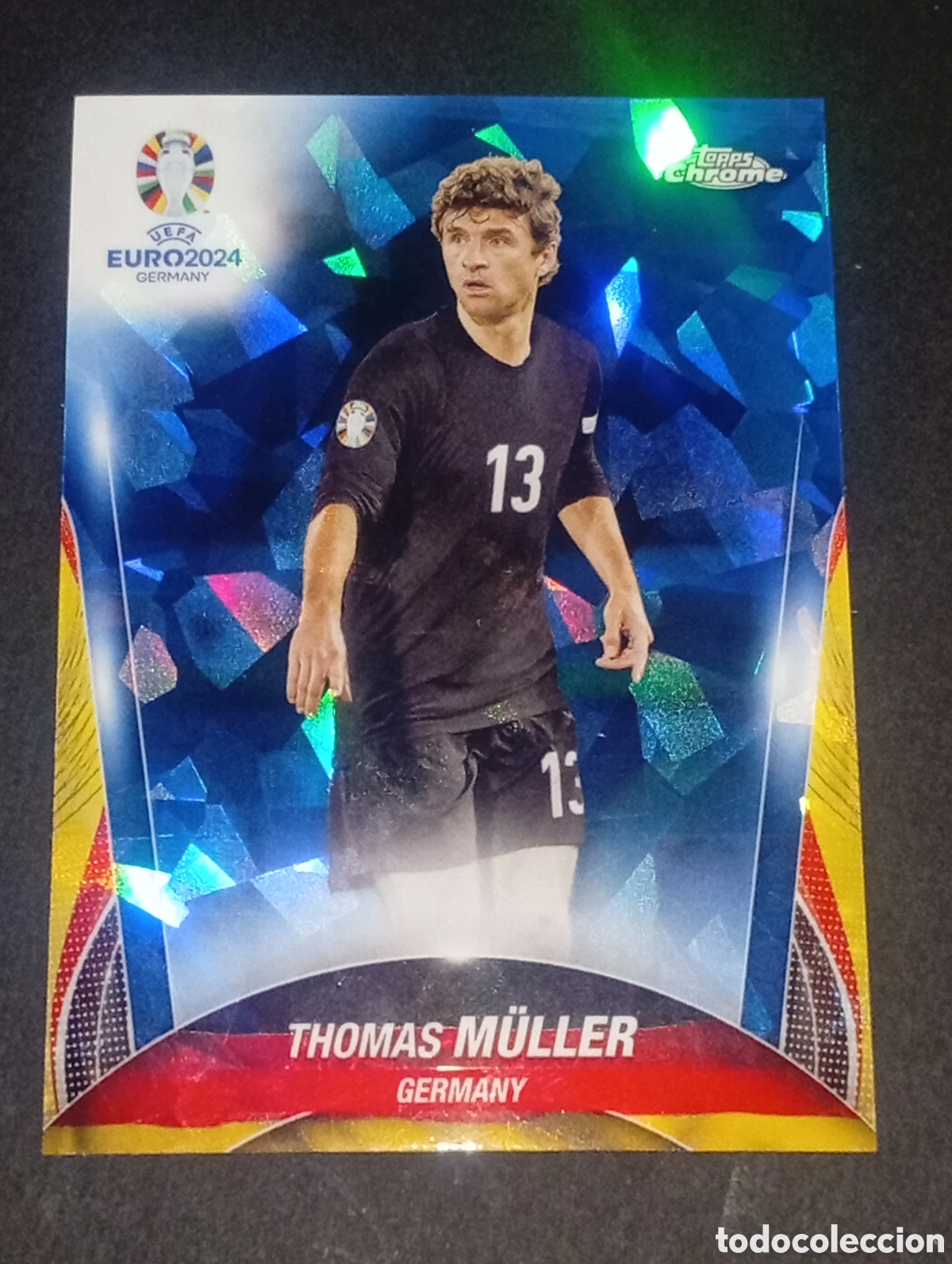 Fu&szlig;ball-Sticker: 38 sapphire THOMAS M&uuml;LLER GERMANY EURO EUROCOPA 2024 TOPPS CHROME CROMO CARD PANINi GERMANY ALEMANIA
