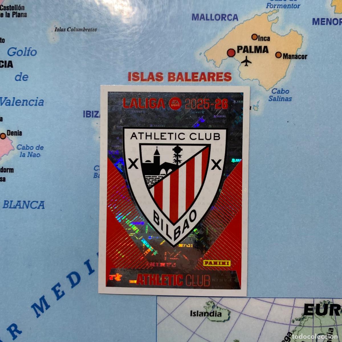 Cromos de f&uacute;tbol: Escudo del Athletic de Bilbao n&uacute;mero 1 cromo liga este 25-26 2025-2026