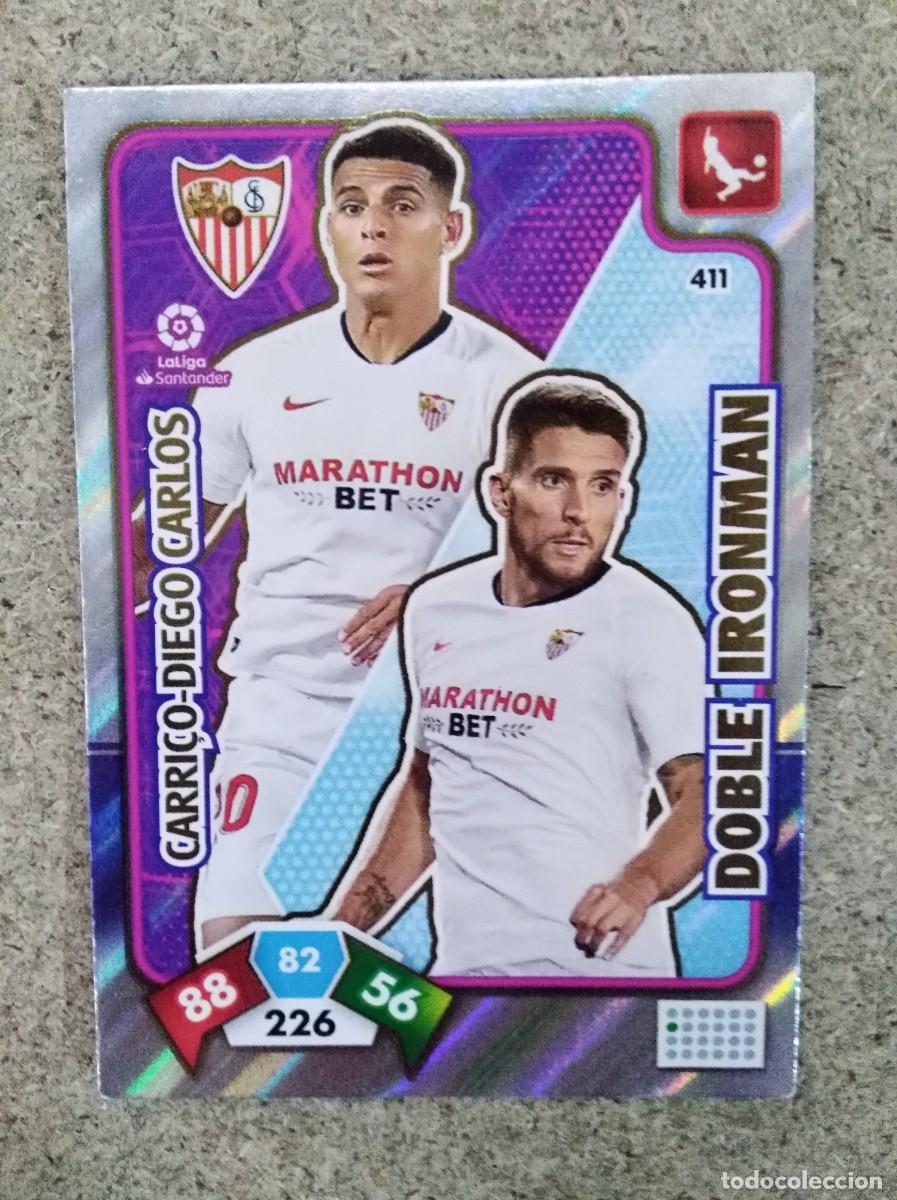 Fu&szlig;ball-Sticker: Cromo Futbol Liga 2019-20 Adrenalyn XL 226.Doble Ironman.Carrico / Diego Carlos.Sevilla.Panini