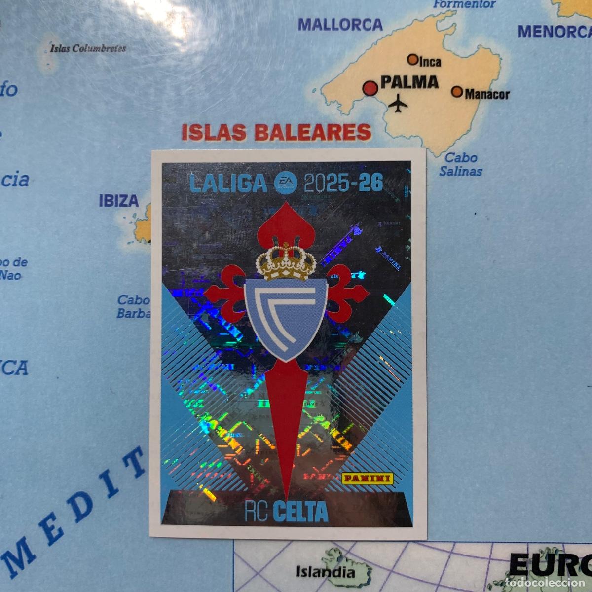 Football Stickers: Escudo del celta n&uacute;mero 1 cromo liga este 25-26 2025-2026
