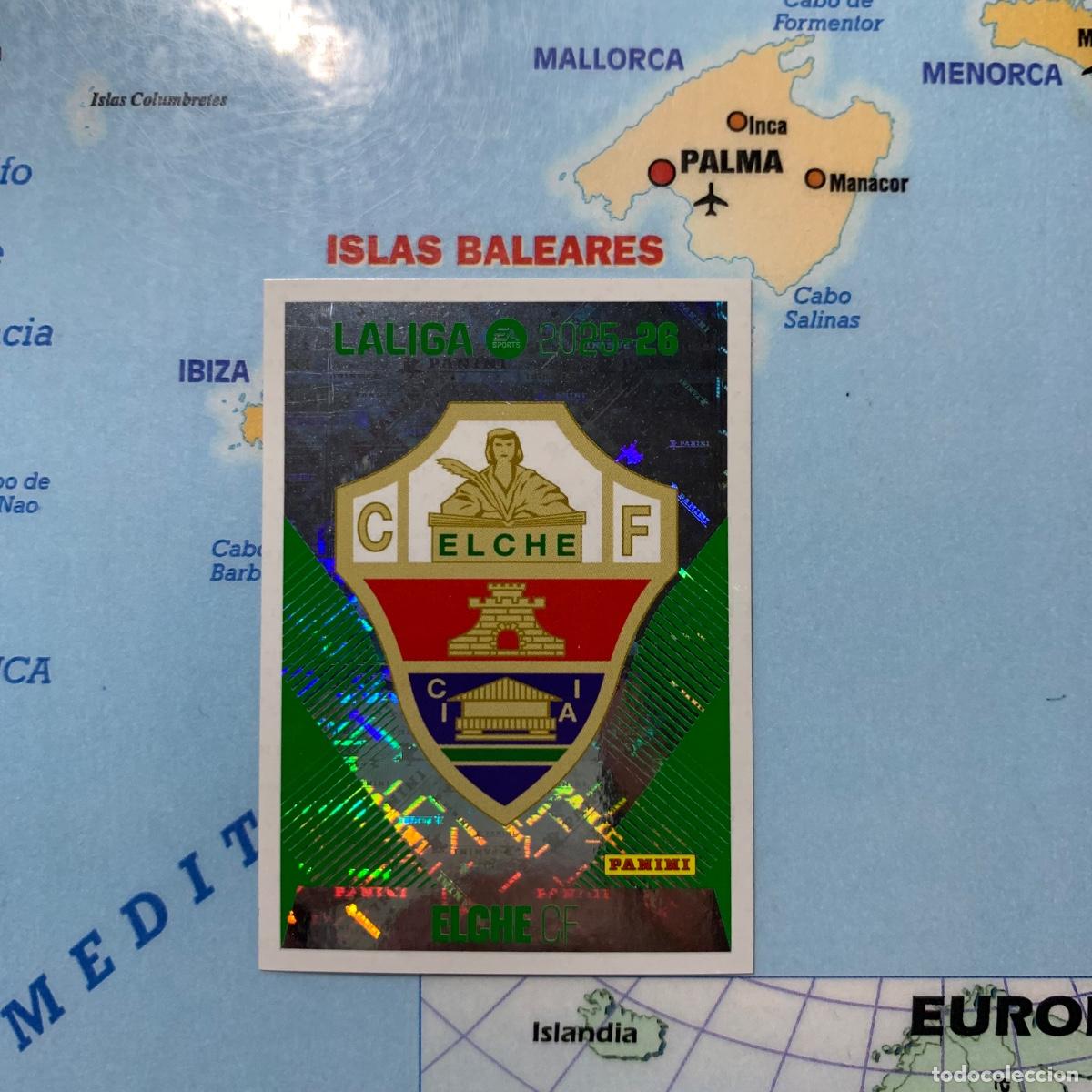 Figurine di Calcio: Escudo del Elche n&uacute;mero 1 cromo liga este 25-26 2025-2026
