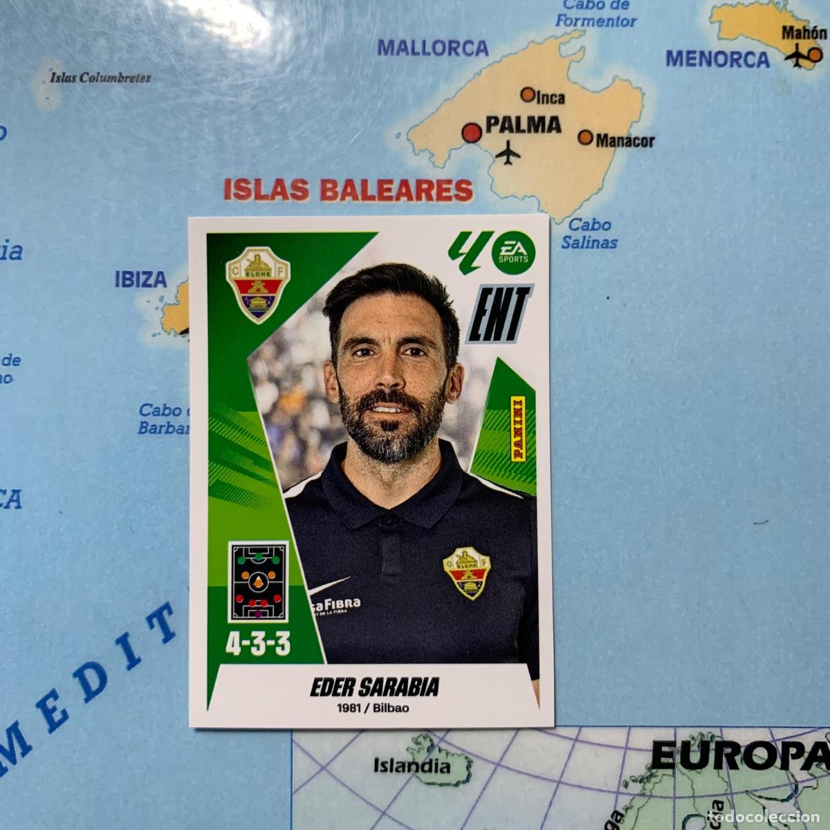 Figurine di Calcio: Sarabia entrenador n&uacute;mero 2 del Elche cromo liga este 25-26 2025-2026