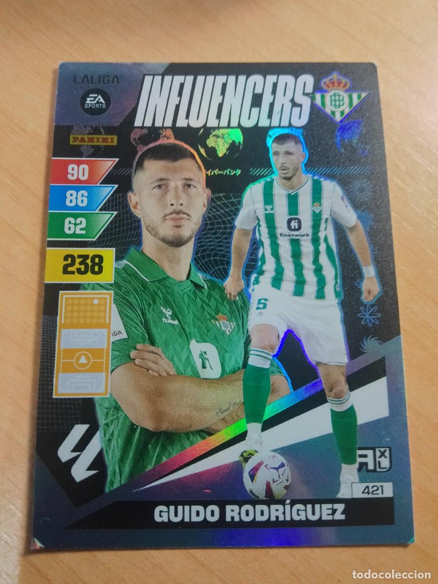 Cromos de F&uacute;tbol: 23 24 ADRENALYN XL 421 GUIDO RODR&Iacute;GUEZ INFLUENCERS BETIS 2023 2024 PANINI