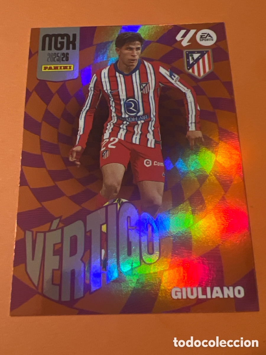 Cromos de Futebol: E79. 383 GIULIANO - ATLETICO DE MADRID | VERTIGO 2025 2026 MEGACRACKS LALIGA PANINI 25 26 MGK