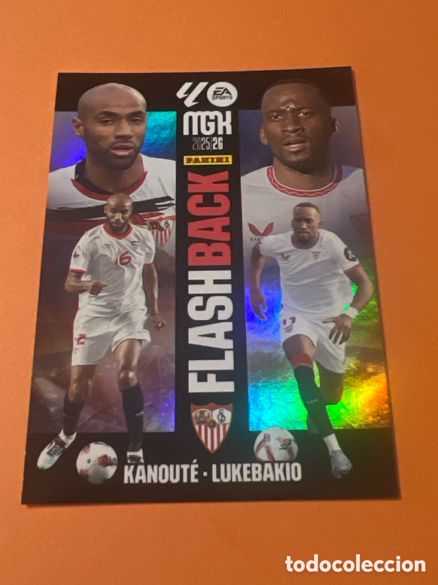 Fu&szlig;ball-Sticker: E108. 428 KANOUTE LUKEBAKIO - SEVILLA FC | FLASHBACK 2025 2026 MEGACRACKS LALIGA PANINI 25 26 MGK