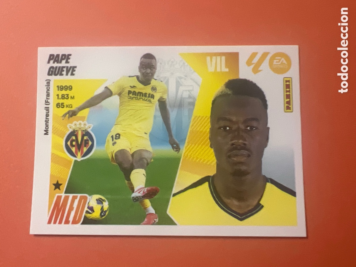 Cromos de Futebol: E192. CROMO FUTBOL PAPE GUEYE VILLARREAL C.F. SIN PEGAR N&ordm; 12 LIGA ESTE 2025-2026/25-26