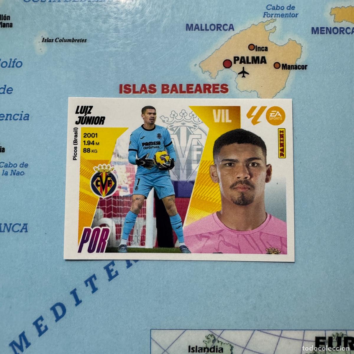Fu&szlig;ball-Sticker: Luiz Junior N&uacute;mero 3 del Villarreal cromo liga este 25-26 2025-2026