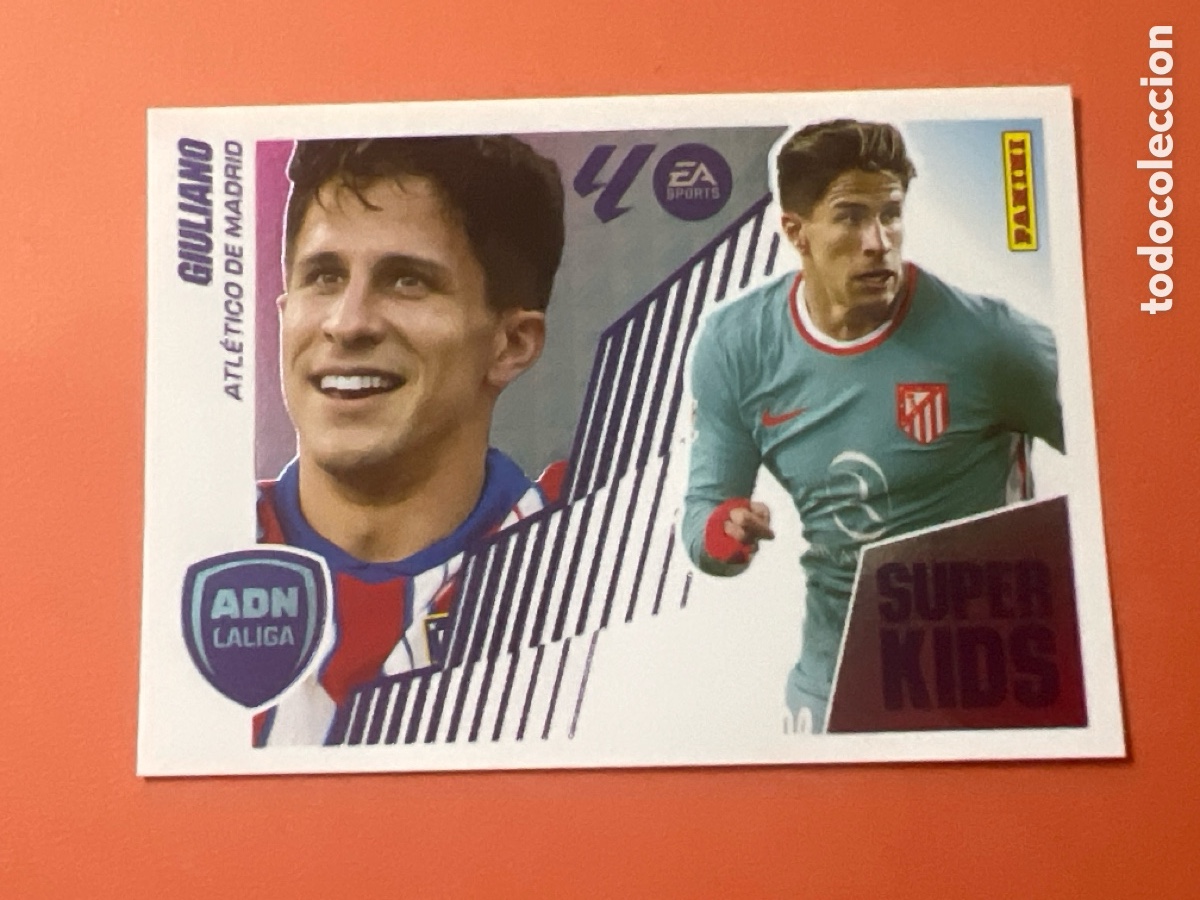 Cromos de Futebol: E249. liga este 2025 2026 25 26 nuevo adn super kids n&ordm; 9 guliano atletico de madrid
